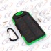 Универсальная мобильная батарея Solar 5000mAH 5 V, с резиновый корпусом и фонариком, зелёный