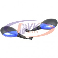 Дзеркала на скутер 8 мм крапля чорно-сині 080А1-3