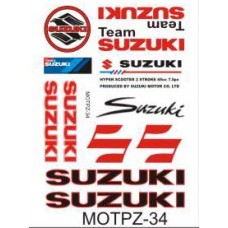 Наклейки на скутер -зеркалка Suzuki (мотрz-34)