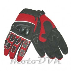 Мотоперчатки (з захистом пальців) Armode MG-003 червоні