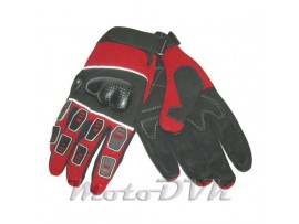 Мотоперчатки (з захистом пальців) Armode MG-003 червоні