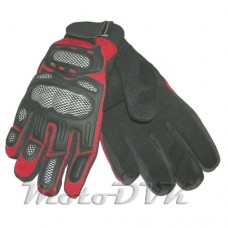 Мотоперчатки (з захистом пальців) Armode MG-014 червоні