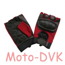Мотоперчатки без пальців (із захистом) Armode MG-003 червоні