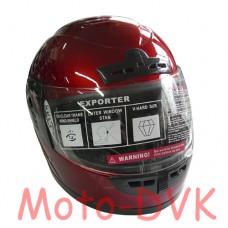 Шлем DVK 105 abs красн. (#58) с ребрами и слух. стекло-антискраб