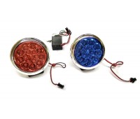 Стробоскопы светодиодные на мотоцикл  HY-3012, красно-синий свет