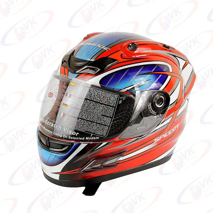 Мотошлем интеграл  ARMODE Speedy Fiberglass красный размер L