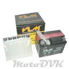Акумулятор на скутер 12v4a c електролітом YTX4L-BS