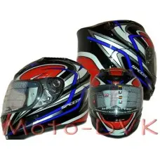 Шлем интеграл. ARMODE Speedy Fiberglass Черный\Красный