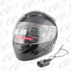 Мотошлем интеграл DVKmoto K-22B Bluetooth  черный размер L
