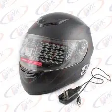 Мотошлем интеграл DVKmoto K-22B Bluetooth  черный матовый размер S