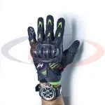 Мотоперчатки кожаные черно-зеленые Alpinestars M10 AC Glove, L