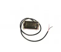 Вольтметр цифровой DC 12V (врезной, прямоугольный), красный
