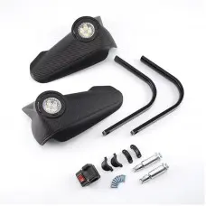 Захист рук для мотоцикла з led фарами, чорний (к-т 2 штуки)