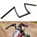 Кастомный руль 22 мм для Drag, Bobber, Chopper (черный матовый)