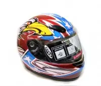 Мотошлем интеграл DVKmoto KY-115  Fiberglass красный, размер L