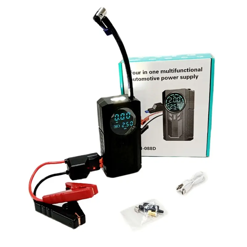 Пусковое устройство на авто 4 в 1    с компрессором Jump Starter JN 088D (повербанк + фонарь)