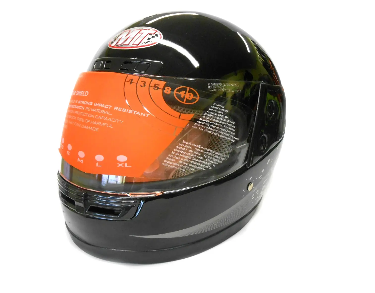 Мотошлем интеграл MoтоTech  WLT-106 черный, размер S