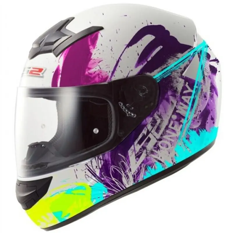 Мотошлем LS2 FF352 Rookie One Purple-White-Blue, размер XXS