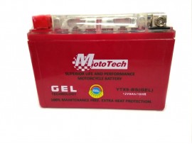 Мотоаккумулятор 12В9А клем коробка YTX9-BS (GEL) MotoTech