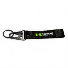 Шнурок для ключів з логотипом Kawasaki, чорний