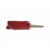 Брелок для ключів з заготівлею ключа (викидний) алюмінієвий, червоний