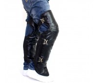 Теплая защита для ног мотоциклиста длина 75 см, на 3 пряжки (к-т 2 штуки)