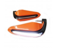 Захист рук для мотоцикла з led габаритами, помаранчевий (к-т 2 штуки)