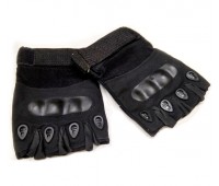 Тактичні армійські рукавички без пальців (колір чорний), розмір L