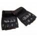 Тактические армейские перчатки без пальцев (цвет черный), размер XL
