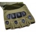 Тактические армейские перчатки без пальцев (цвет олива), размер М