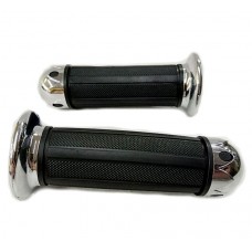 Ручки керма 22 мм на скутер XL-21 гумові чорні (к-т 2 штуки)