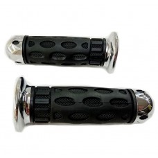 Ручки керма 22 мм на скутер XL-22 гумові чорні (к-т 2 штуки)
