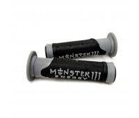 Ручки керма Moнстр 001 сірі, гумові (на кермо 22 мм)