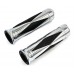 Ручки керма Черепа металеві з гумовими вставками, 25 мм (хромовані)