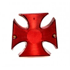 Стоп мотоцикла фонарь Мальтийский крест (хром ,металл)