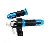 Ручка акселератора для електротранспорту 24V/36V/48V/64V/72V/84V (вперед-назад + круїз-контроль), чорно-синя (к-т 2 штуки)