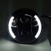 Фара світлодіодна з габаритами та поворотами, чорна (2 лінзи + 2 кристали, 5.75 дюйма, 145 мм)