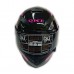 Шлем интеграл QKE-111 черно-малиновый, тонированное стекло, размер L