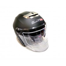 Открытый шлем LSG-858 с очками, черный матовый, размер S-M