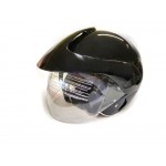 Шлем без челюсти с козырьком черный, размер  XS