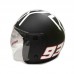 Шлем без челюсти чёрный матовый 868А (№ 93), размер L
