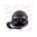Мотокаска немецкая черная матовая с очками MoтоTech, размер L