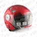 Шлем для скутера DVKmoto -52 красный, размер S   дополнительное стекло антискраб
