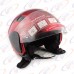 Шлем для скутера DVKmoto -55 красный, размер М   дополнительное стекло антискраб