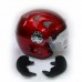 Шлем для скутера DVKmoto -52 красный, размер М   дополнительное стекло антискраб