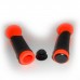  Ручки руля на мотоцикл резиновые  Монстр  оранжевого цвета, модель 001