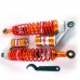 Газовые амортизаторы на мотоцикл  регулируемые с подкачкой  340мм , цвет - красный 
