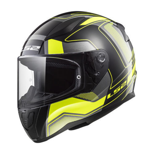 Мотошлем LS2 FF353 Rapid Carrera HI-Vis Black / Yellow / Grey, розмір M