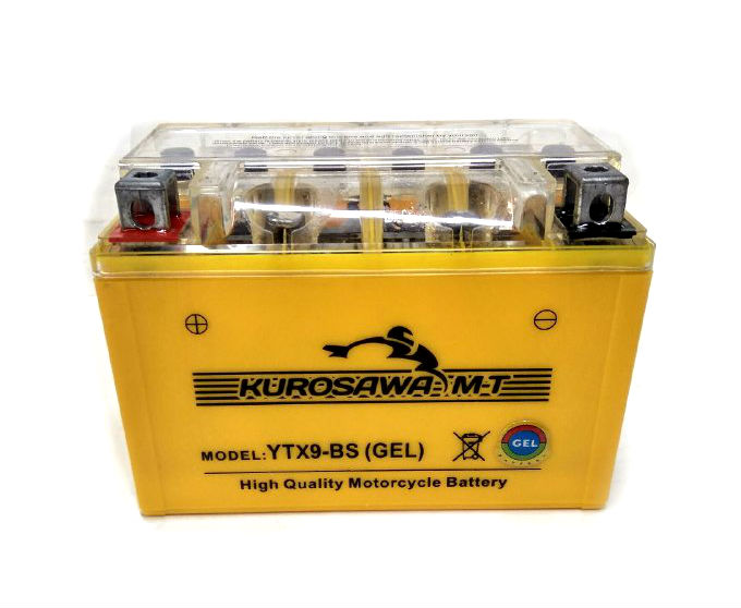 Гелевий акумулятор 12v9a клем коробка YTX9-BS (GEL) Kurosawa (МotoТech)