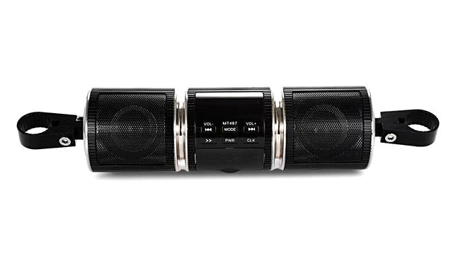 Аудіосистема з Bluetooth і ЖК-дисплеєм, кріплення на кермо, чорна (MT-487)